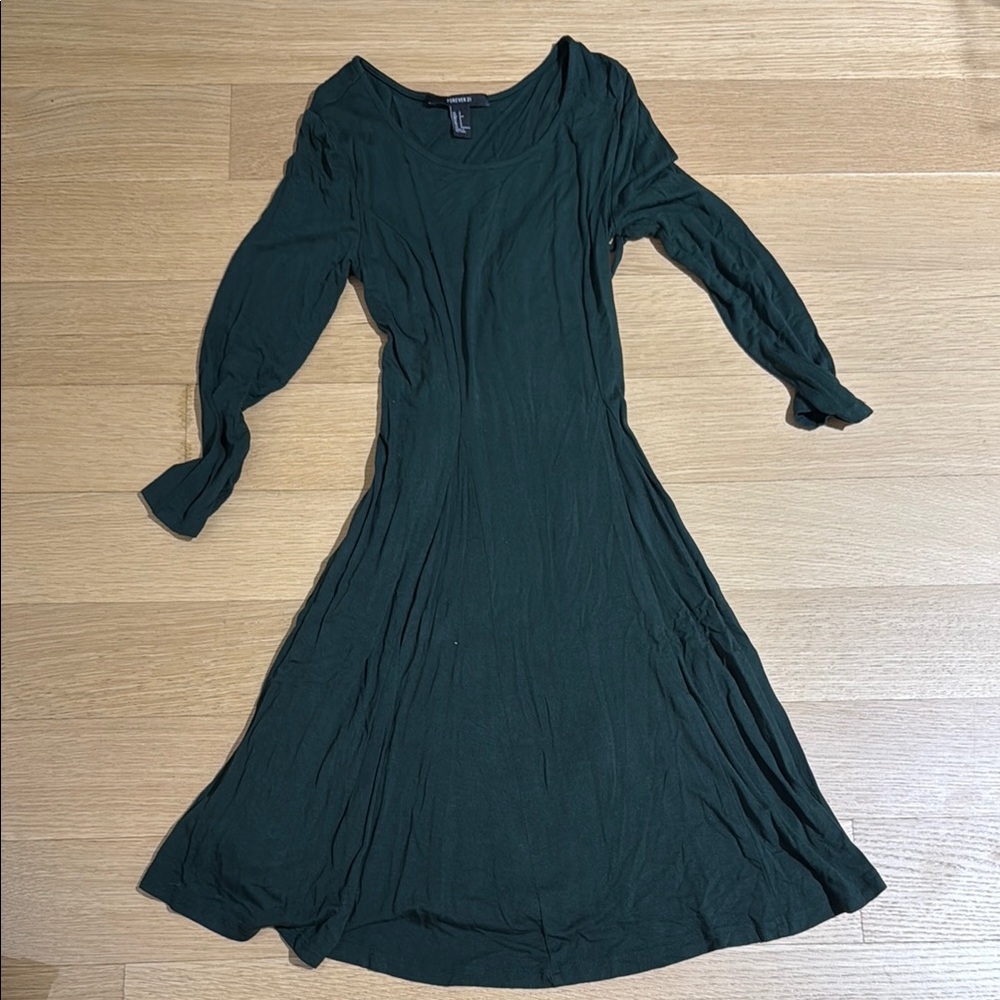 Forever 21 Green Jersey Women's Dress